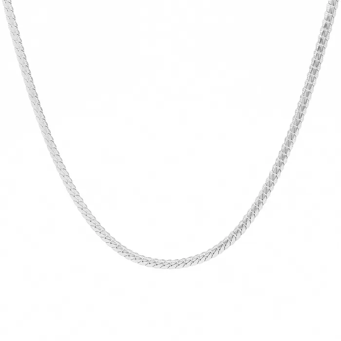 Stainless Steel 4mm Pattern Link Chain Necklace Glitters Necklaces