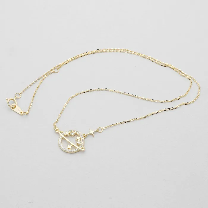 Sterling Silver Planet Necklace Glitters Necklaces