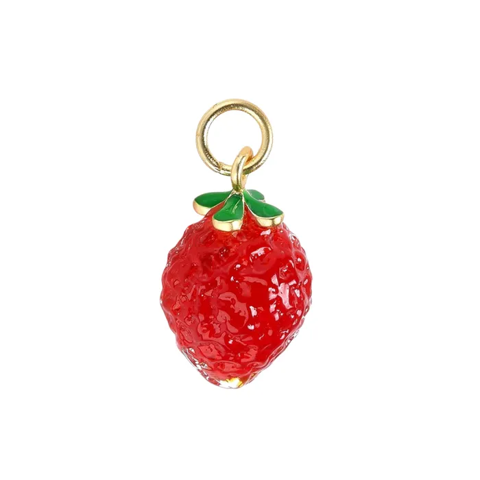 Strawberry 3d charm pau jewelry Charm Necklaces