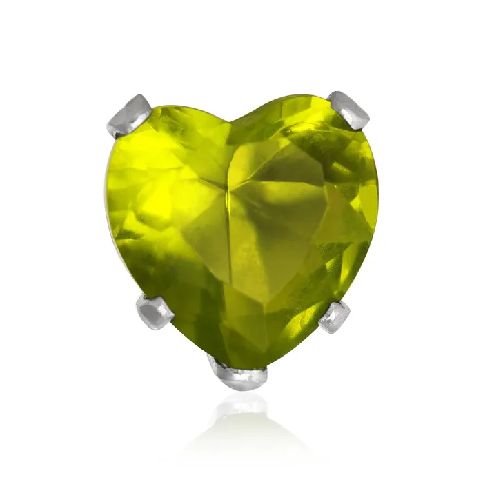 Teeda Earrings EZ2200 Heart CZ Stud Earrings 6mm