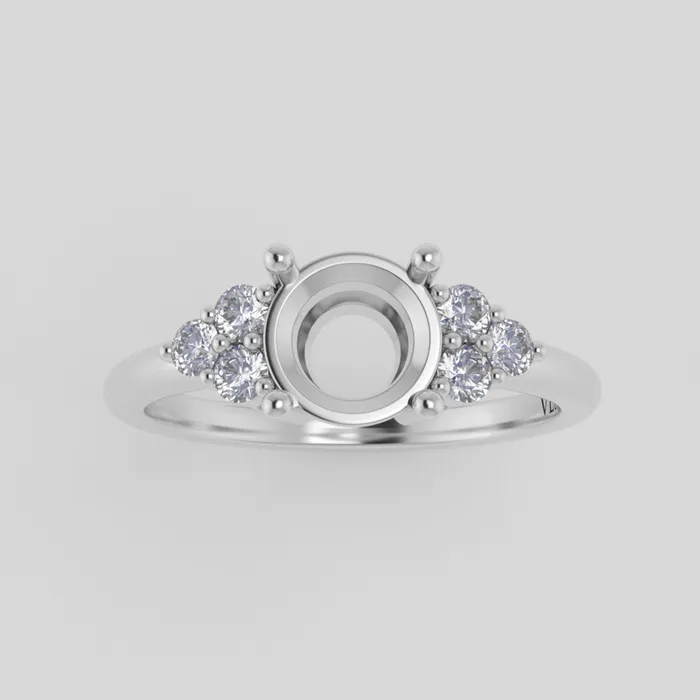 The Calisto 14k White Size 8 Stone CLR23 Sand Dune Ring Box Custom Engraving 0 VENVS Rings The Calisto 14k White Size 8 Stone CLR23 Sand Dune Ring Box Custom Engraving 0 VENVS Rings
