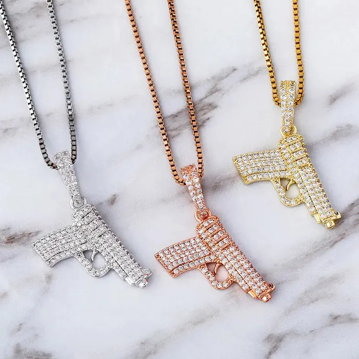 The Icetruck Necklaces Iced Out Gun Pendant 925 Silver