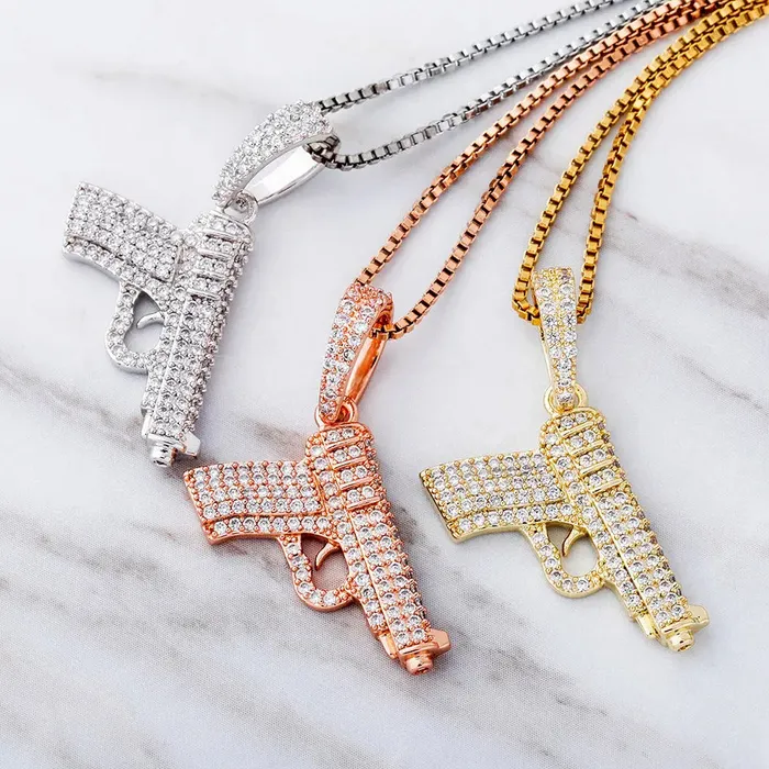 The Icetruck Necklaces Iced Out Gun Pendant 925 Silver