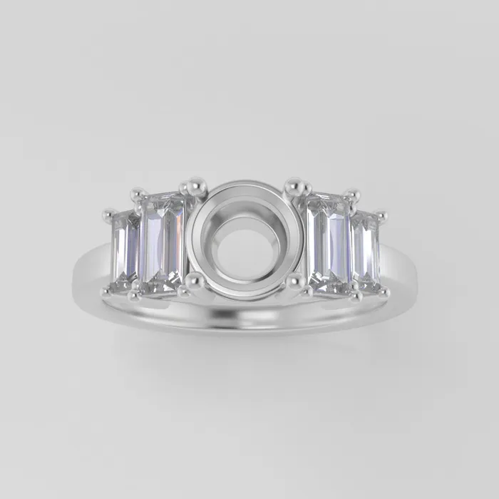 The Portia Platinum White Size 675 Stone EMC23 Rainforest Ring Box Custom Engraving Luvbug17 75 VENVS Rings