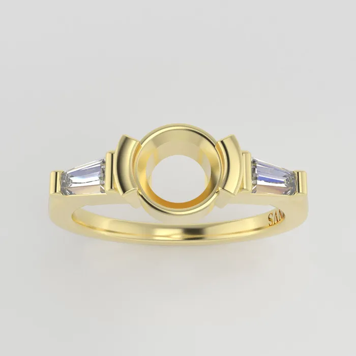 The Wolfe 14k Yellow Size 8 Stone MQ13 Antelope Ring Box Custom Engraving 0 VENVS Rings The Wolfe 14k Yellow Size 8 Stone MQ13 Antelope Ring Box Custom Engraving 0 VENVS Rings