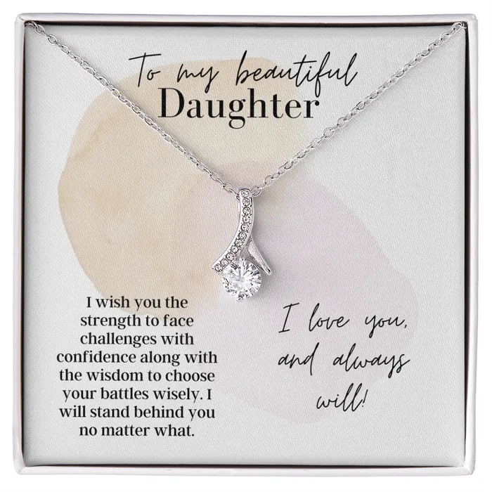To My Beautiful Daughter With Love Alluring Beauty Necklace ShineOn Fulfillment Necklaces To My Beautiful Daughter With Love Alluring Beauty Necklace ShineOn Fulfillment Necklaces
