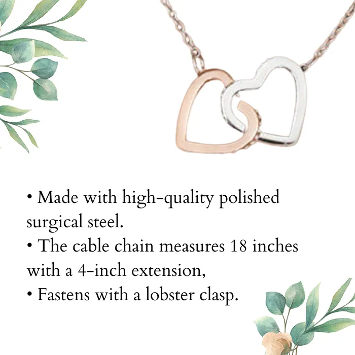 To My Talented Bonus Daughter Interlocking Hearts Pendant Necklace ShineOn Fulfillment Necklaces