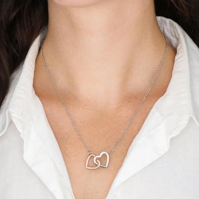 To My Talented Bonus Daughter Interlocking Hearts Pendant Necklace ShineOn Fulfillment Necklaces