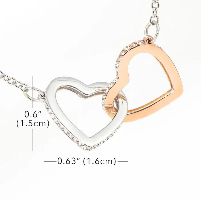 To My Talented Bonus Daughter Interlocking Hearts Pendant Necklace ShineOn Fulfillment Necklaces
