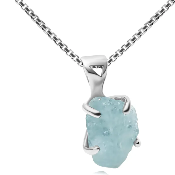 Tri Raw Aquamarine Necklace Uniquelan Jewelry Necklaces Tri Raw Aquamarine Necklace Uniquelan Jewelry Necklaces