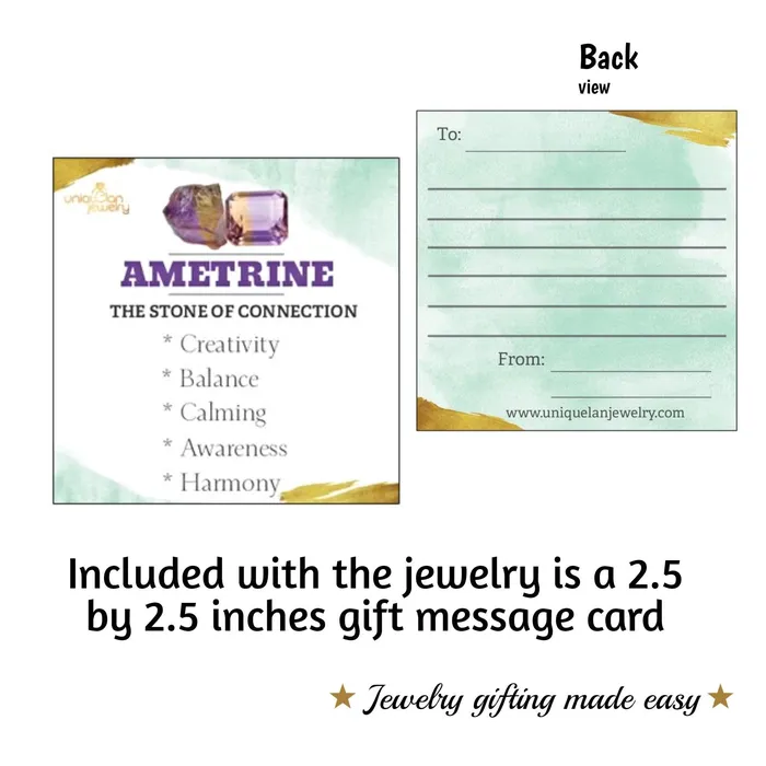 Uniquelan Jewelry Earrings Ametrine Heart Stud Earrings Uniquelan Jewelry Earrings Ametrine Heart Stud Earrings