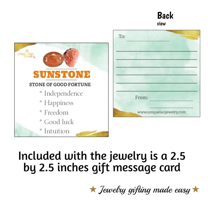 Uniquelan Jewelry Earrings Real Sunstone Bezel Stud Earrings Uniquelan Jewelry Earrings Real Sunstone Bezel Stud Earrings