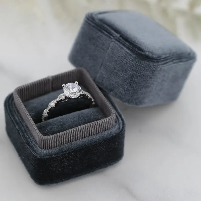VENVS Rings The Leda 14k White Size 725 Stone EMC27 Gray Ring Box Custom Engraving I love you 75 VENVS Rings The Leda 14k White Size 725 Stone EMC27 Gray Ring Box Custom Engraving I love you 75