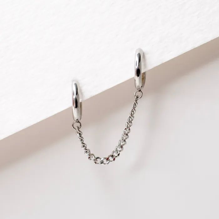Waterproof Draped Locking Huggie Earring Grayling Earrings