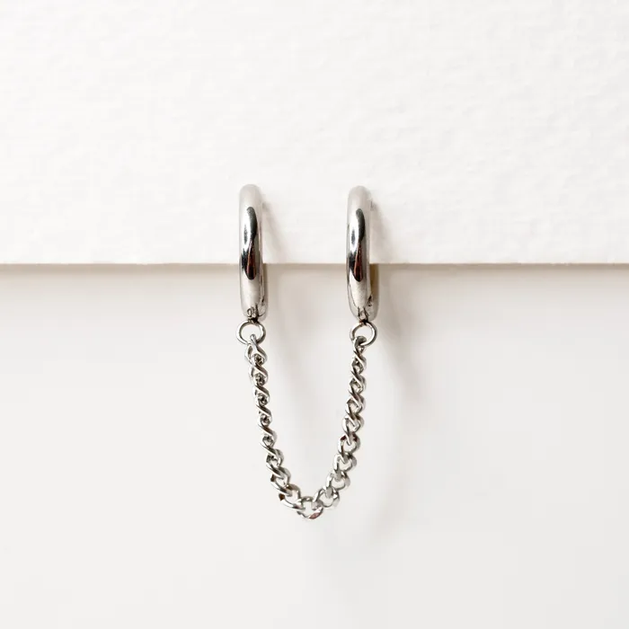 Waterproof Draped Locking Huggie Earring Grayling Earrings
