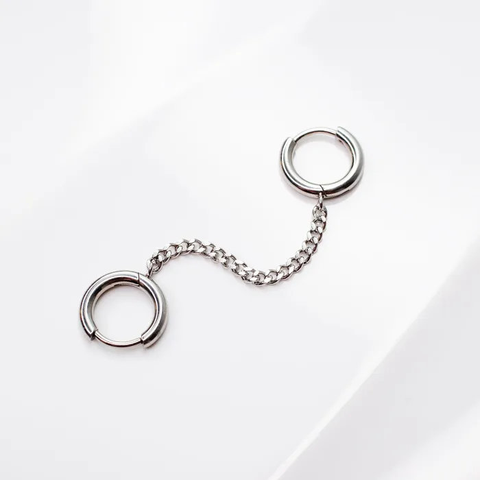 Waterproof Draped Locking Huggie Earring Grayling Earrings