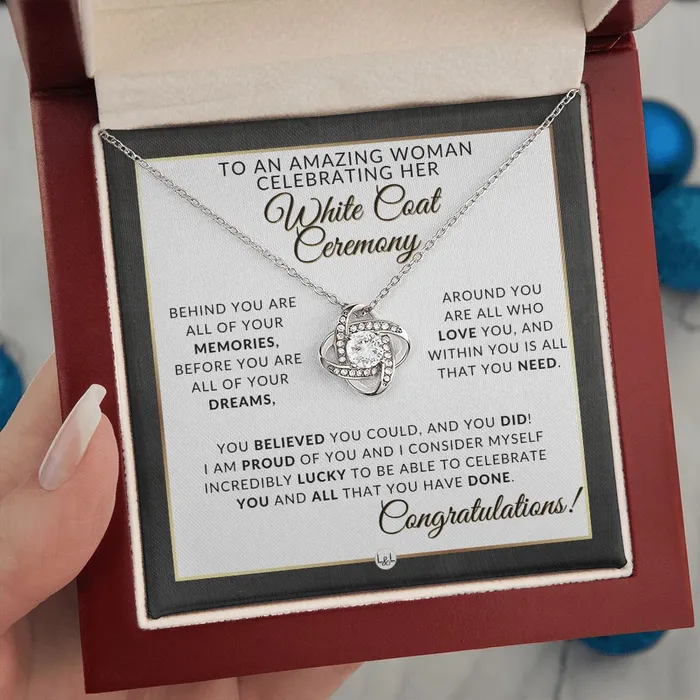 White Coat Ceremony Necklace for the Aspiring Medical Professional Pharmacy School Nurse Vet Dentist Veterinarian Physical Therapy Graduation ShineOn Fulfillment Necklaces