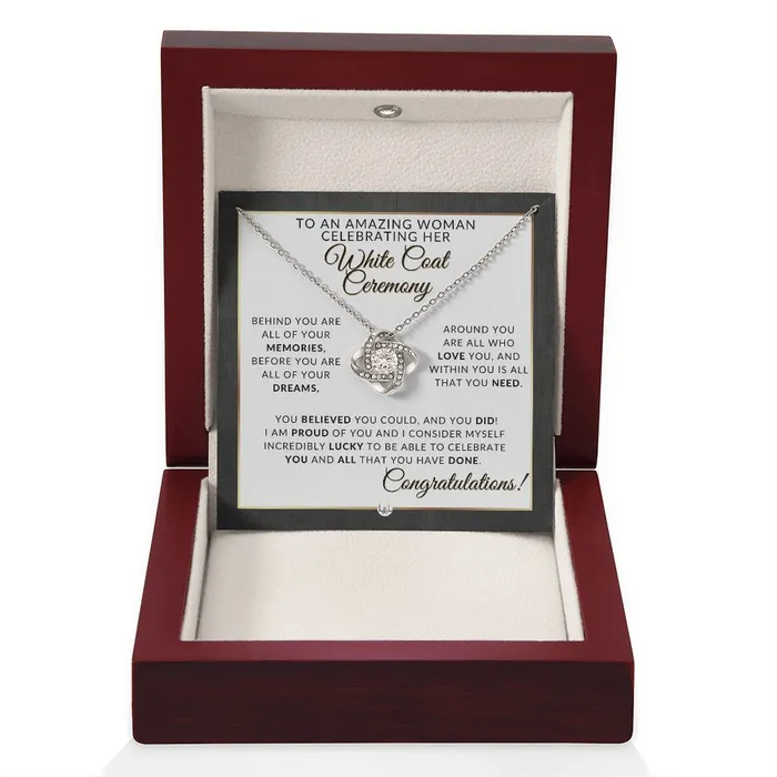 White Coat Ceremony Necklace for the Aspiring Medical Professional Pharmacy School Nurse Vet Dentist Veterinarian Physical Therapy Graduation ShineOn Fulfillment Necklaces