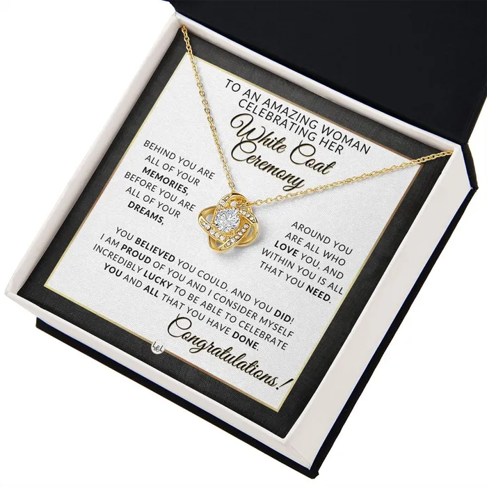 White Coat Ceremony Necklace for the Aspiring Medical Professional Pharmacy School Nurse Vet Dentist Veterinarian Physical Therapy Graduation ShineOn Fulfillment Necklaces