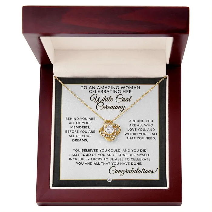 White Coat Ceremony Necklace for the Aspiring Medical Professional Pharmacy School Nurse Vet Dentist Veterinarian Physical Therapy Graduation ShineOn Fulfillment Necklaces